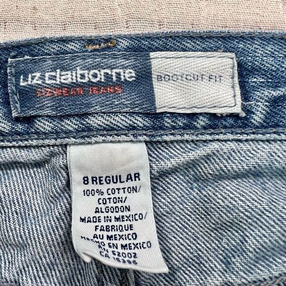 Vintage Liz Claiborne Womens Blue Five Pocket Denim Cut Off Shorts Size 8 Reg - Picture 2 of 5